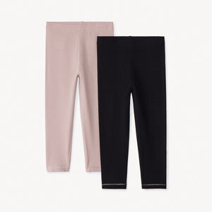 Lot de 2 caleçons longs unis pour bébé fille 