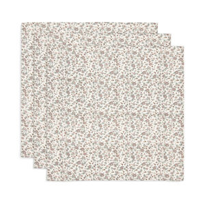Lot de 3 langes en gaze de coton 70 x 70 cm Retro Flowers 