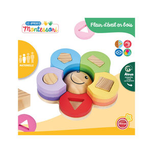 Fleur à empiler en bois 