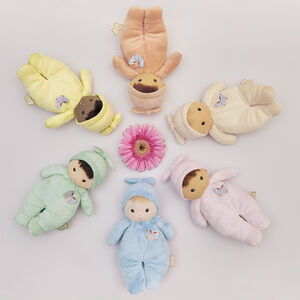 Poupon en tissu Tendre Bébé Camélia rose 