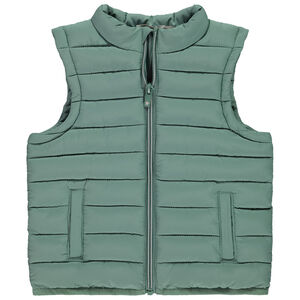 Doudoune sans manches unie pour bébé garçon 