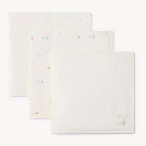 Lot de 3 langes imprimé feuillage pour bébé  