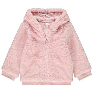 Gilet polaire uni en sherpa pour bébé fille 
