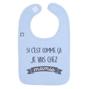 Bavoir en coton Je vais chez mamie 