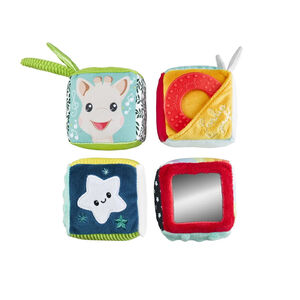 Set de 4 cubes multi-activités en tissu 