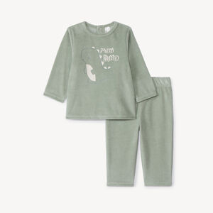 Set pyjama 2 pièces en velours fantaisie pour bébé  