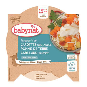 Assiette carotte, pomme de terre et cabillaud à l'anis  