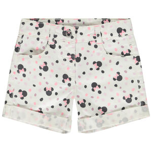 Short en jean imprimé Minnie Disney pour bébé fille 