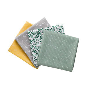 Lot de 4 langes imprimés 