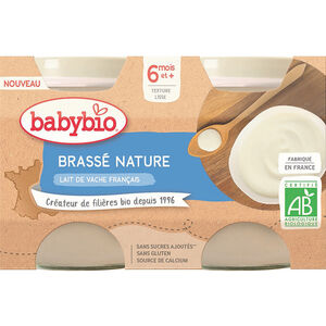 Brassé au lait de vache nature 2x130 g 