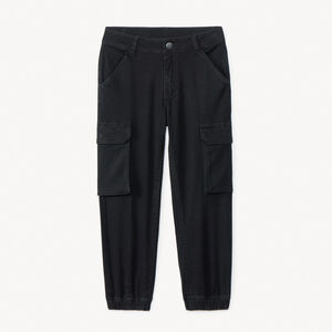 Pantalon cargo uni à poches soufflet pour garçon 