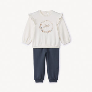 Ensemble jogging en scuba pour bébé fille 