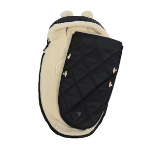 Chancelière chaude pour poussette XL Ears Wool Black  