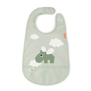 Bavoir avec velcro Happy clouds vert 
