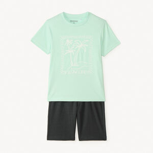 Ensemble court 2 pièces avec print palmier pour garçon 