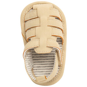 Sandales velcro avec doublure rayée pour bébé 