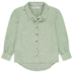 Chemise manches longues imprimé fantaisie pour fille 