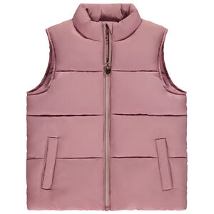 Doudoune sans manches en toile matte pour fille  