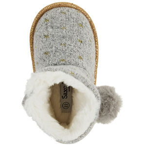 Chaussons bottes avec pompons pour bébé fille 