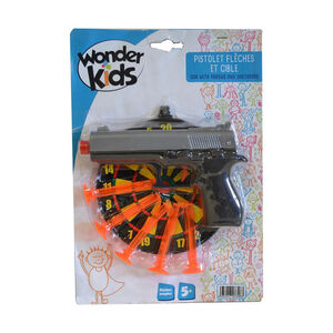 Pistolet à fléchettes ventousées avec cible 