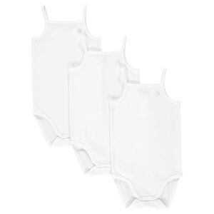 Lot de 3 bodies unis à bretelles pour bébé fille 