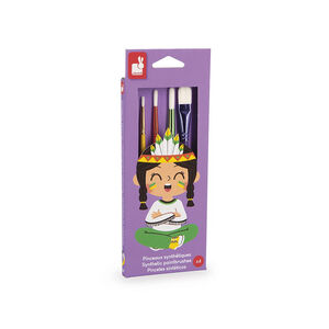 Kit de 4 pinceaux synthétiques  