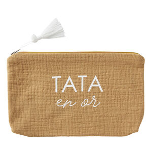 Trousse de toilette Tata en or Noisette 