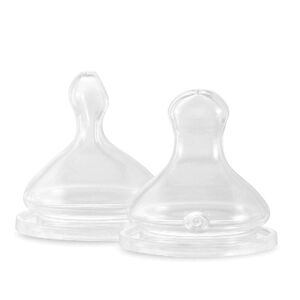 Lot de 2 tétines en silicone débit extra lent XS 