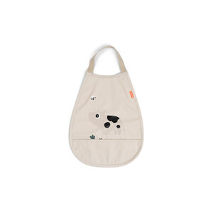 Bavoir élastique avec poche Tiny Farm sable 
