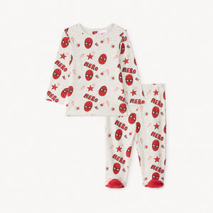 Set pyjama 2 pièces Spiderman Marvel pour bébé garçon avec finitions différentes selon l'âge 