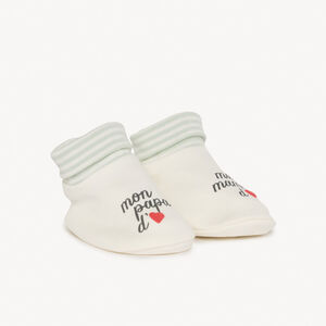 Chaussons printés "Mon papa/Ma maman d'amour" pour bébé 