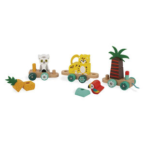 Jouet train tropical à tirer 