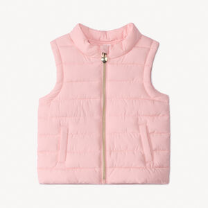 Doudoune sans manches fine en toile pour bébé fille 