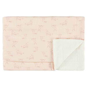 Couverture fleece berceau 75x100cm Rosy Rabbit 