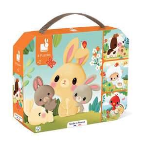 Puzzle évolutif animaux de la ferme 6 à 16 pièces 