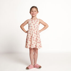 Robe sans manches imprimé fantaisie pour fille 