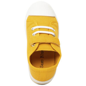 Baskets basses en toile avec lacets élastiques et velcro pour garçon 