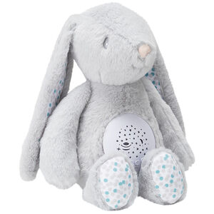 Peluche veilleuse musicale avec projecteur Célestin le lapin 