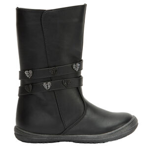 Bottes zippées à brides cœurs pour fille 