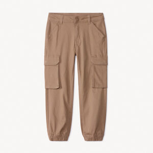 Pantalon cargo uni à poches soufflet pour garçon 