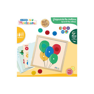 Jeu éducatif en bois - J'apprends les couleurs  