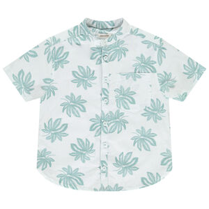 Chemise manches courtes à col mao imprimé pour garçon  