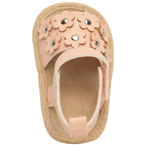 Sandales velcro avec patchs fleurs et rivets pour bébé fille 