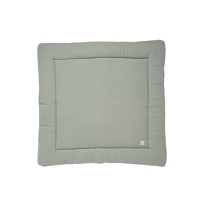 Grand tapis d'éveil réversible uni vert sauge  