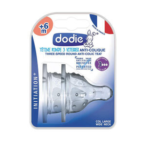 Set de 2 tétines en silicone 3 vitesses - Initiation + 