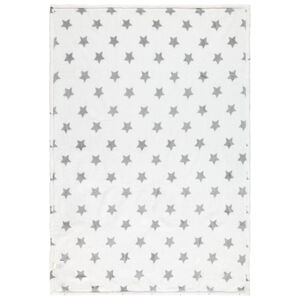 Couverture en sherpa imprimé étoiles 80 x 115 cm 