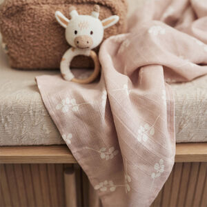 Lot de 3 langes en gaze de coton 70 x 70 cm Twig wild rose 