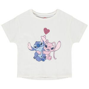 T-shirt manches courtes Stitch & Angel Disney pour fille 