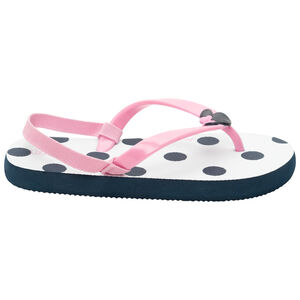 Tongs imprimé pois et badge Minnie Disney pour fille avec lanière selon l'âge 