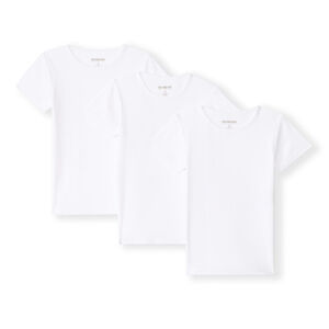 Lot de 3 maillots de corps manches courtes unis pour garçon 